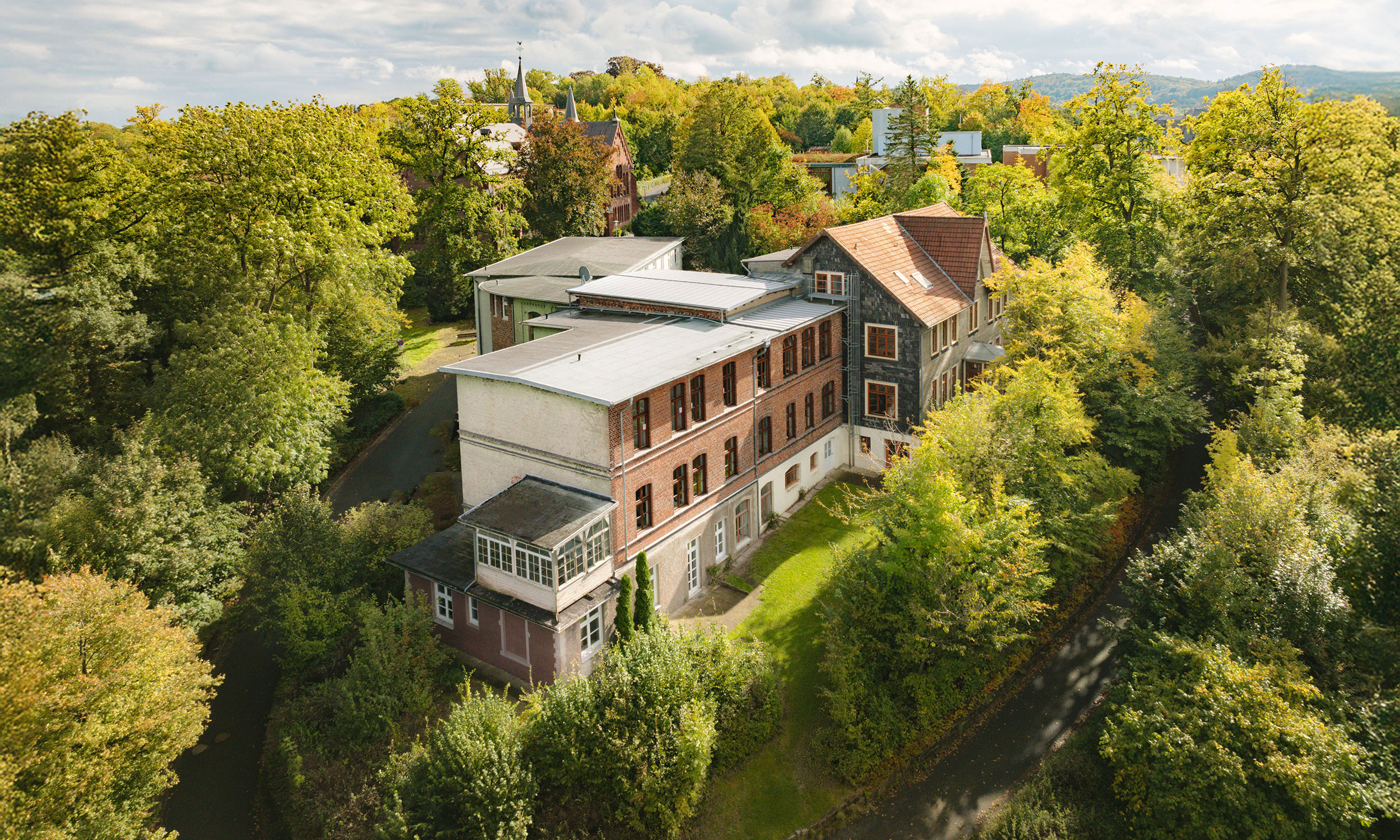 Luftbild der Pflegeschule Nazareth